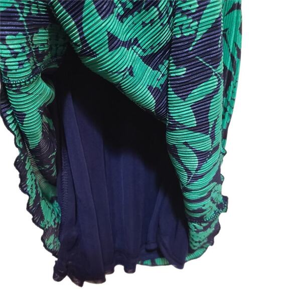 Banana Republic Halter Blouse Tropical Floral Pleated Women's Size XS Vacation - Picture 5 of 6